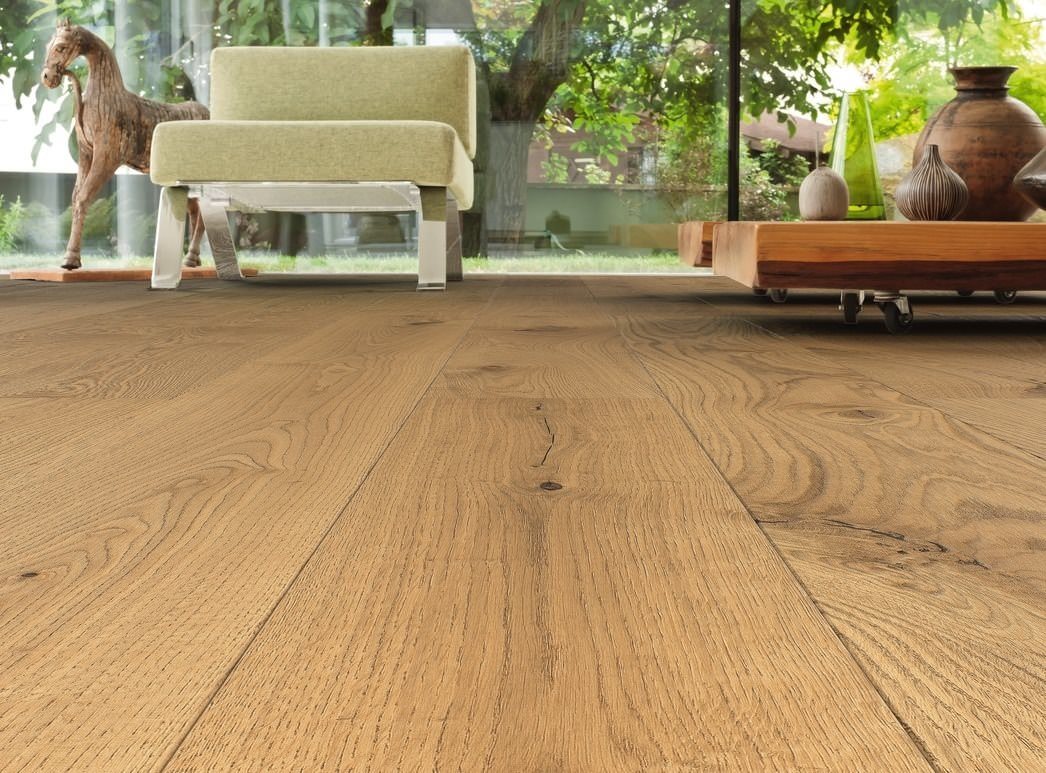 HARO Professional PARKETGULV 4000 Plank 2V Eg rustico børstet naturaDur Top Connect
