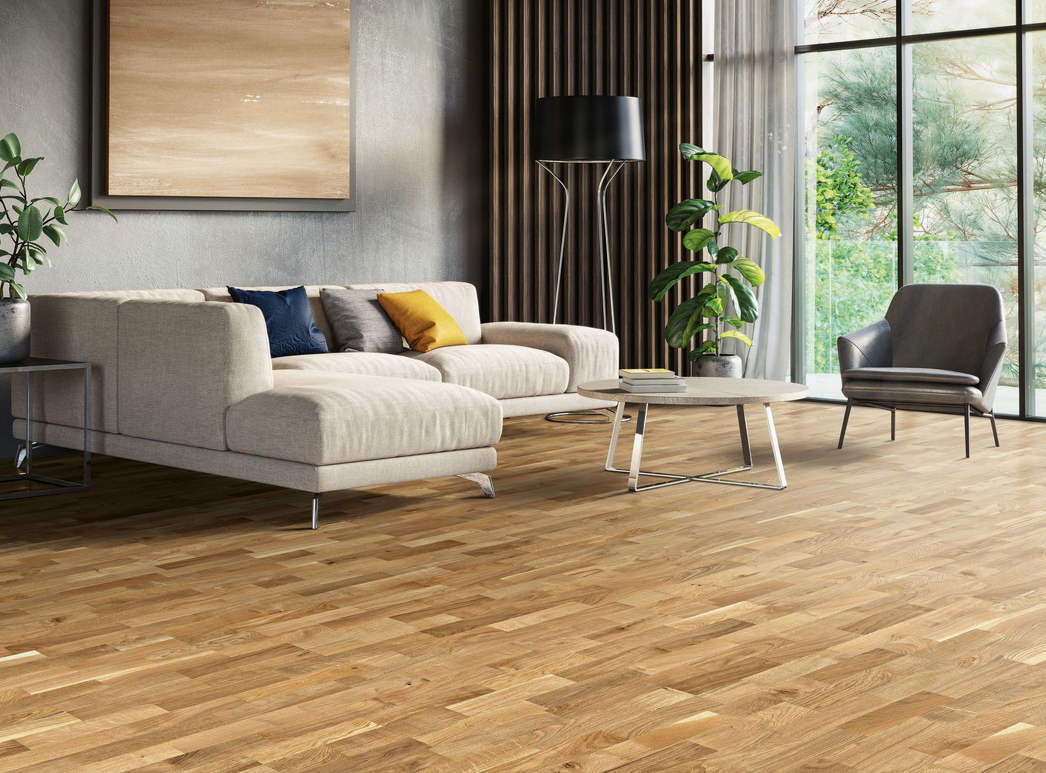 HARO PARKETGULV 12mm HDF 3 Stav Eg Köln børstet naturaLin plus Top Connect