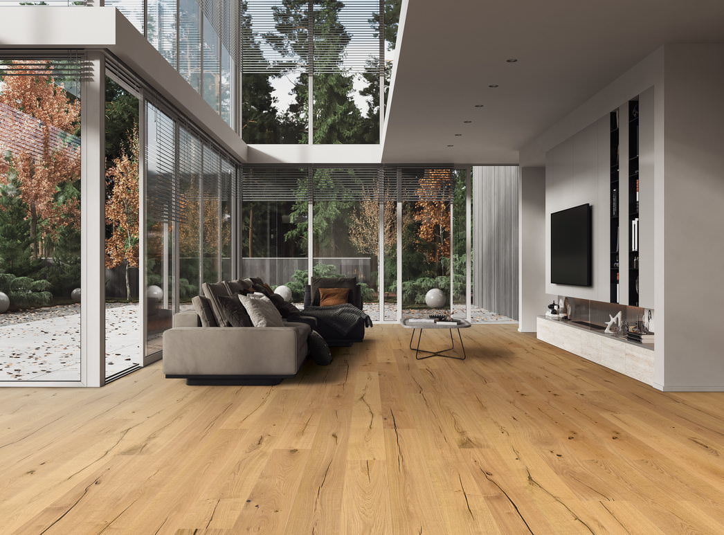 HARO PARKETGULV 4000 Plank Plaza 240 4V Eg Alabama børstet naturaLin plus Top Connect