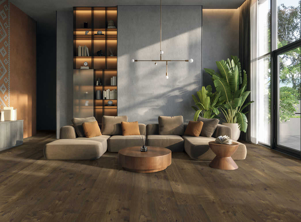 parkettmanufaktur by HARO 6000 Plank XL 4V Afrikansk eg light Expressiv børstet oleovera Not & fer