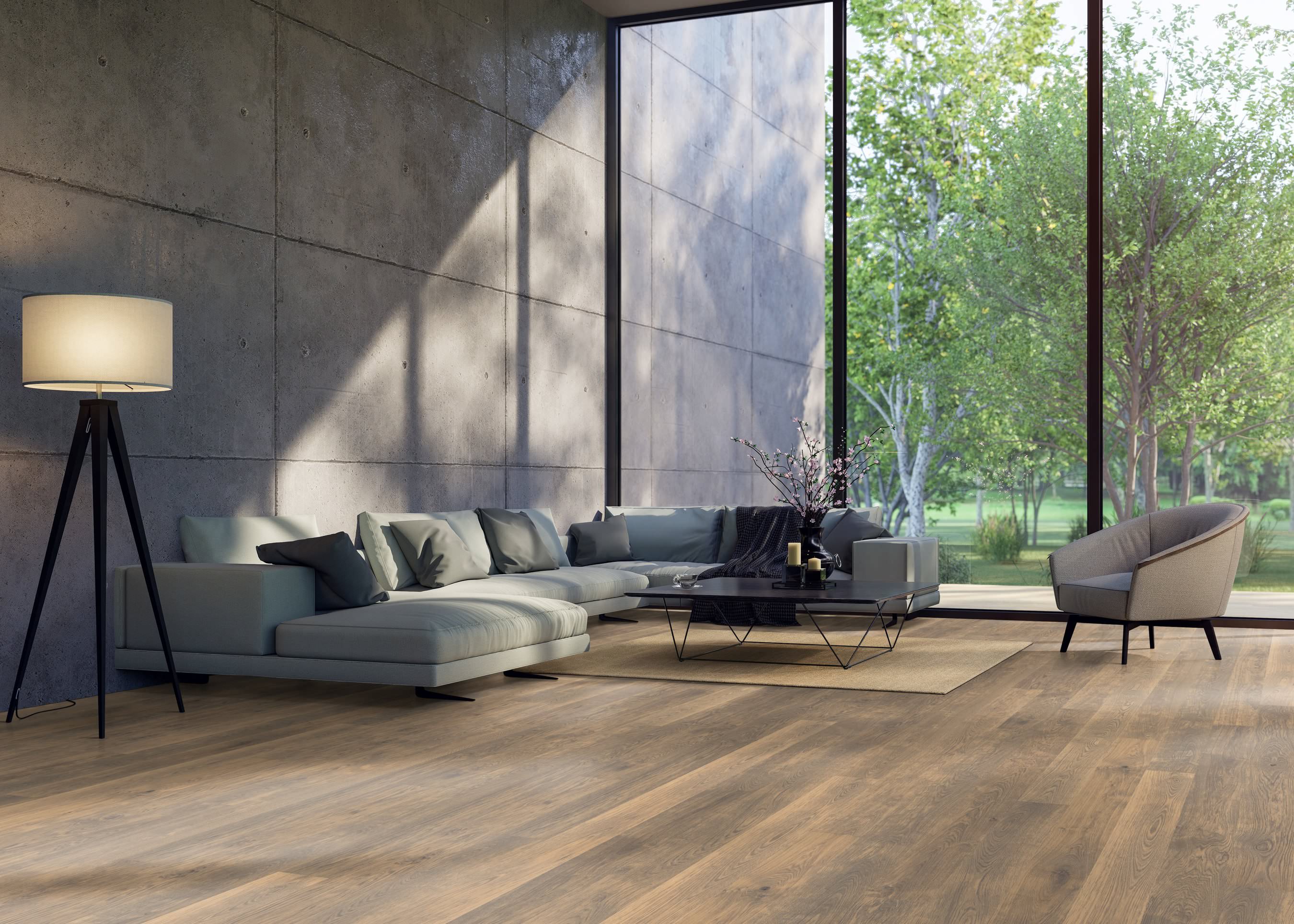 parkettmanufaktur by HARO 4000 Plank 4V Eg Barrique hvid Selectiv børstet oleovera Top Connect