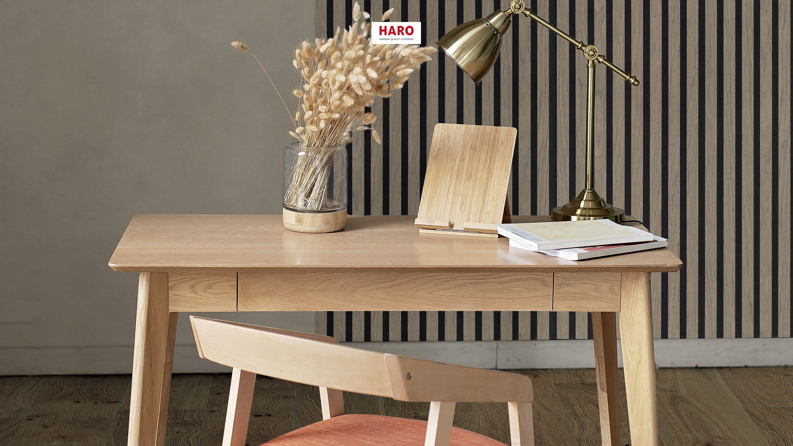 HARO WALL 12 mm Design Stripe Valnød fineret Natur