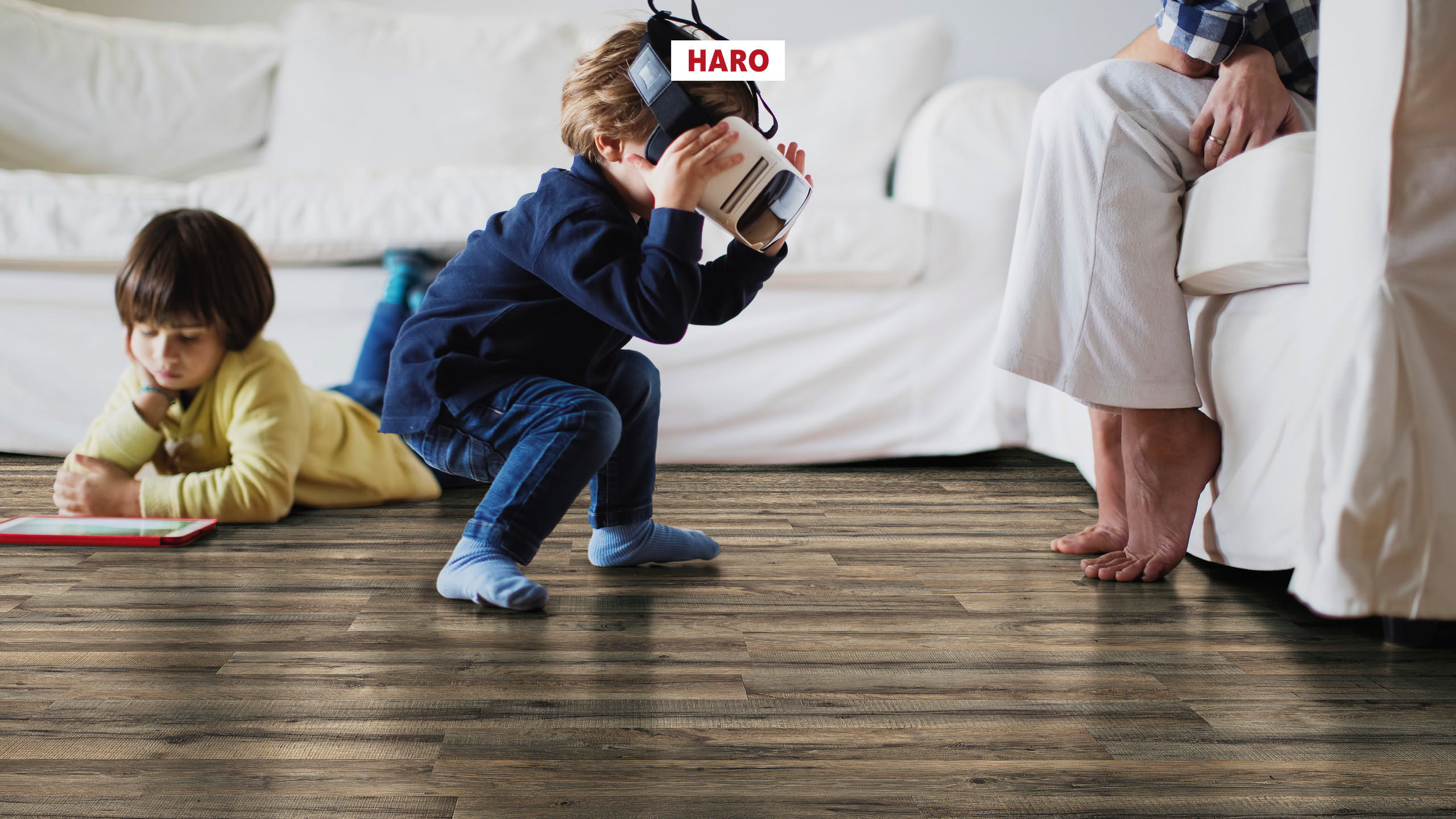 HARO Laminatgulv Specialudgave NKL31 2-stav Grafiteg* børstet mat Lock Connect plus