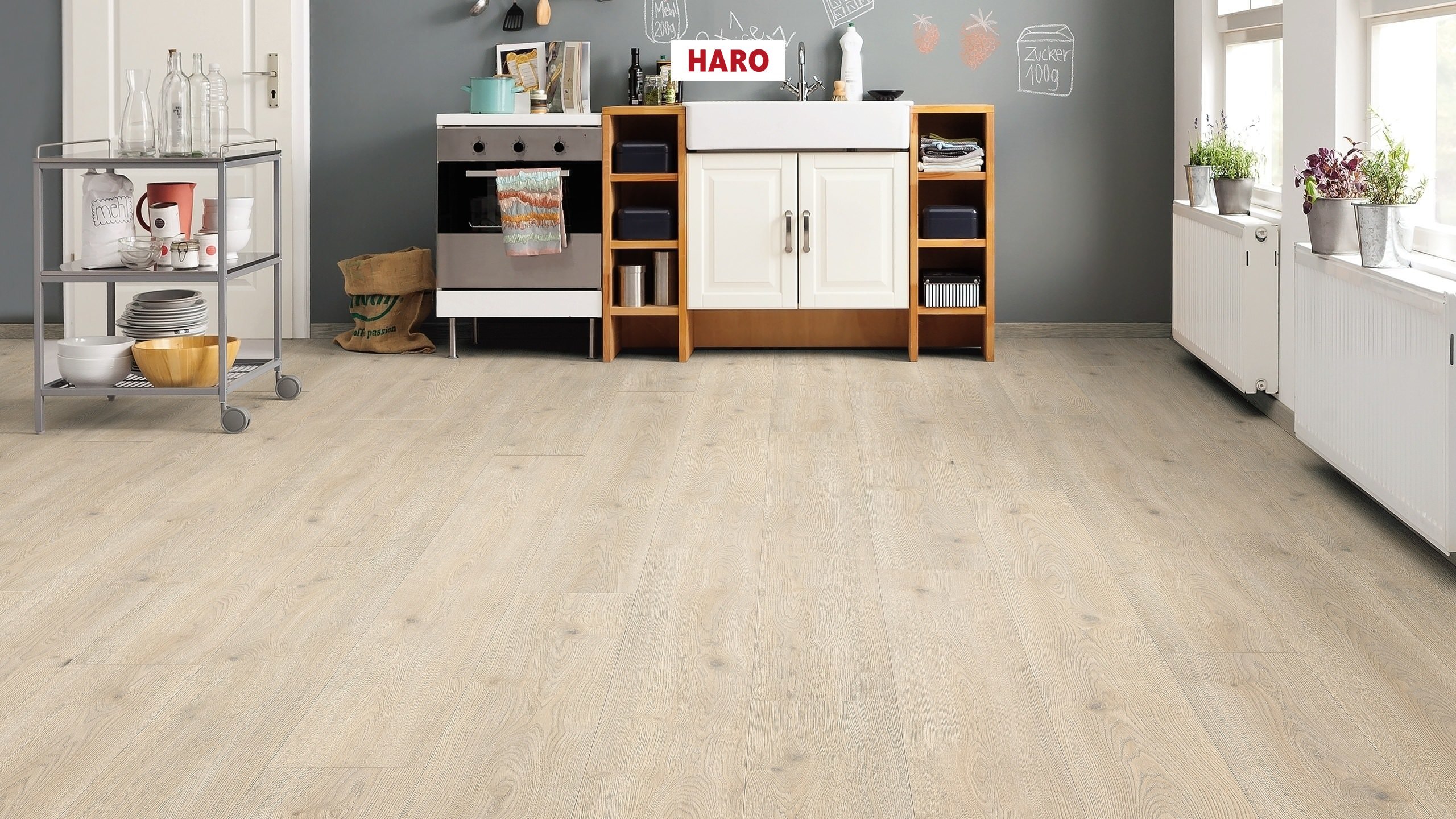 HARO Laminatgulv TRITTY 100 Gran Via 4V Eg Contura stengrå* authentic Silent CT Top Connect