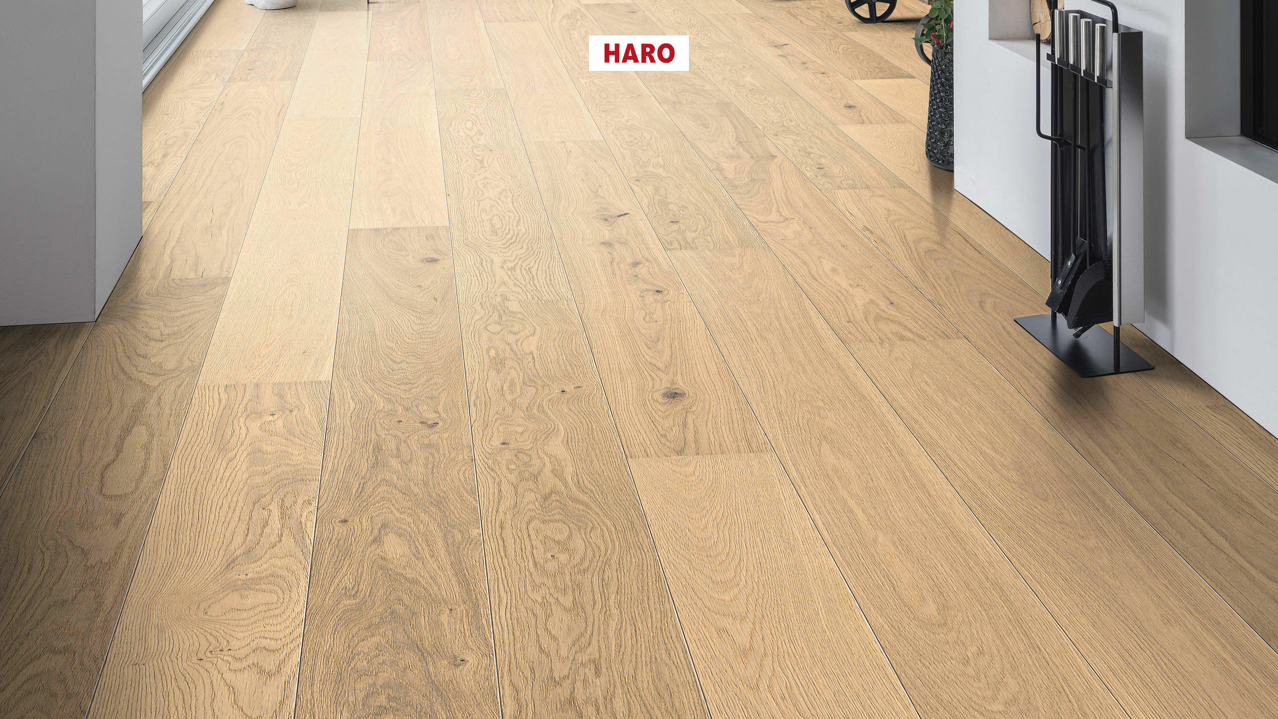 HARO PARKETGULV 4000 Plank 180 2V Eg Invisible Markant børstet naturaDur Top Connect