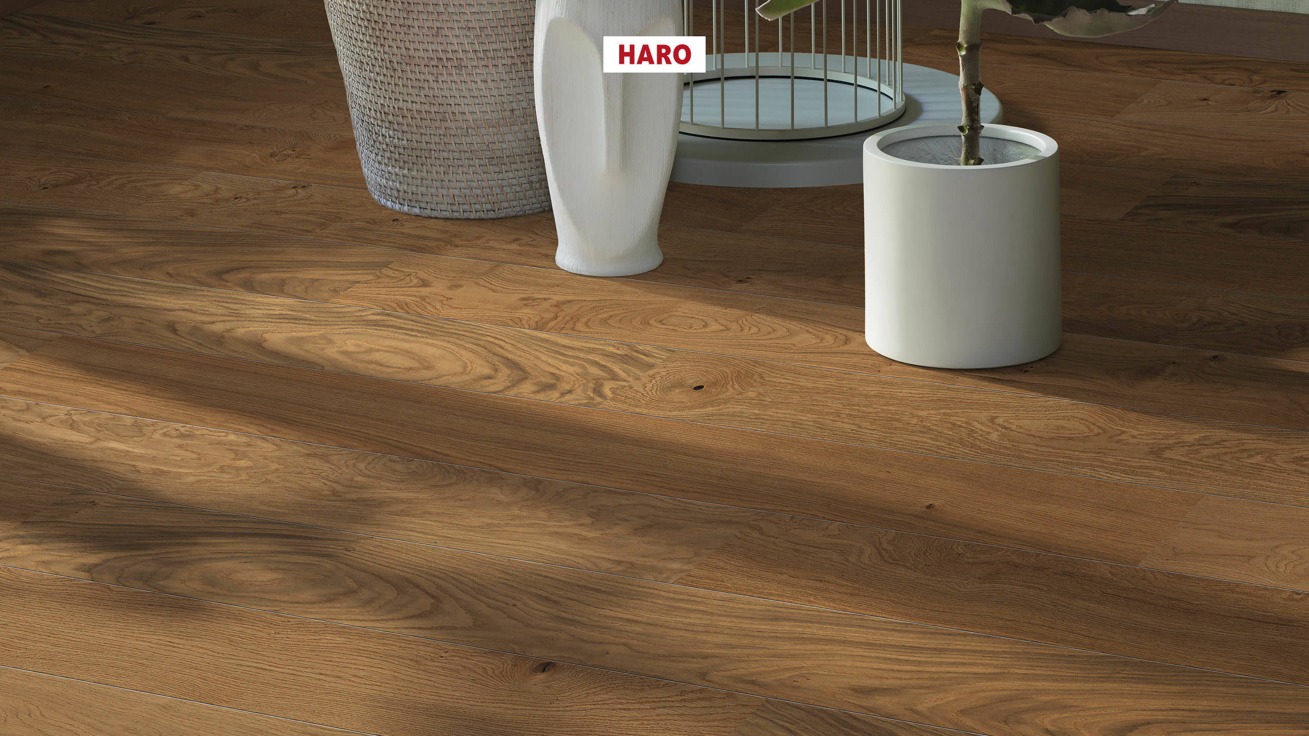 HARO PARKETGULV 4000 Plank 180 2V Eg Markant børstet naturaDur Top Connect