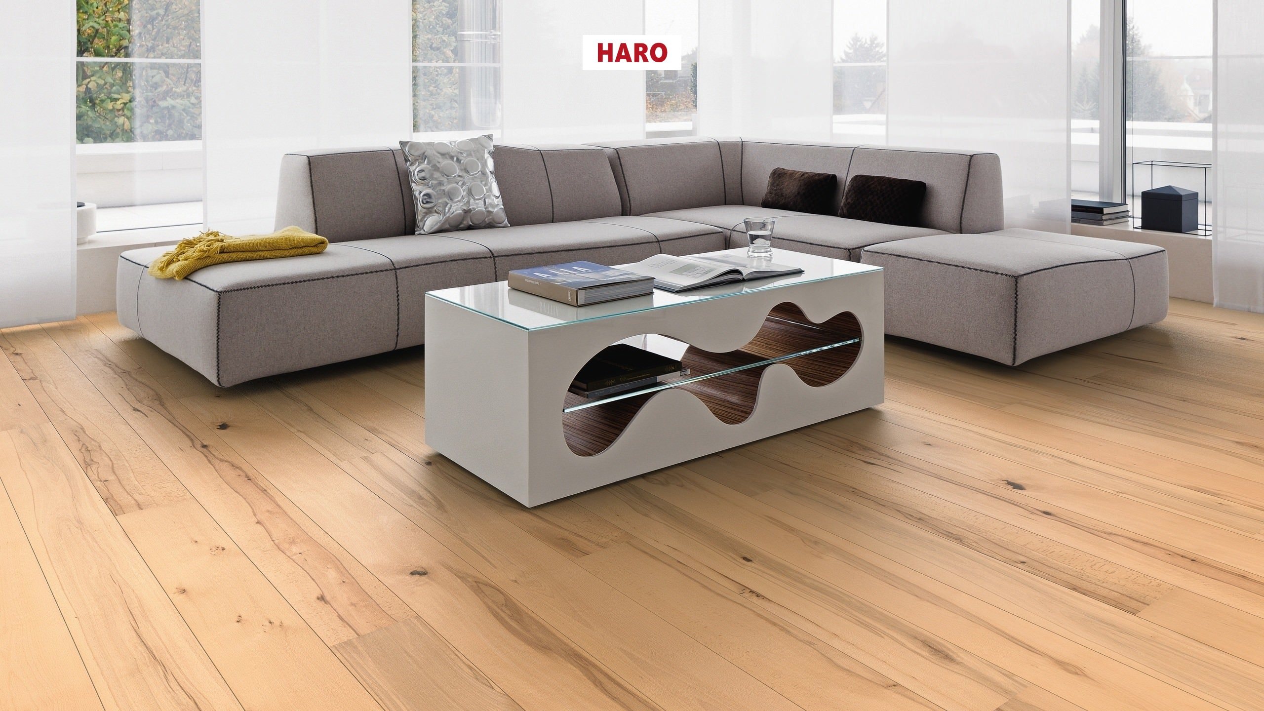 HARO PARKETGULV 4000 Plank 180 2V Bøg dampet Universal naturaDur Top Connect