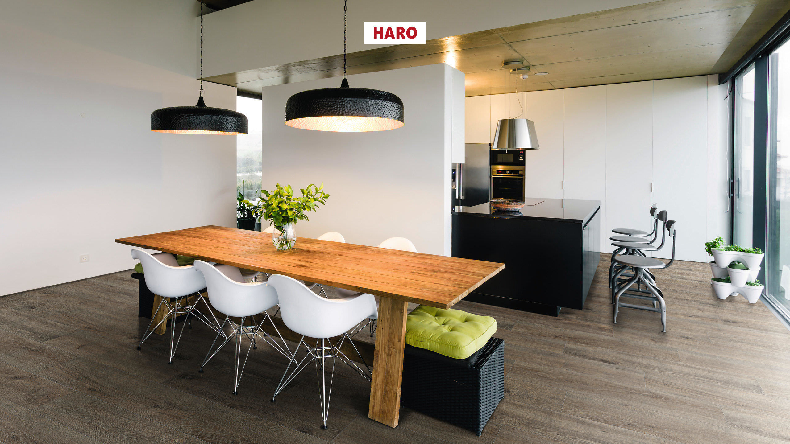 HARO Laminatgulv TRITTY 200 Aqua Plank 4V Eg Veneto mocca* authentic matt Silent CT Top Connect