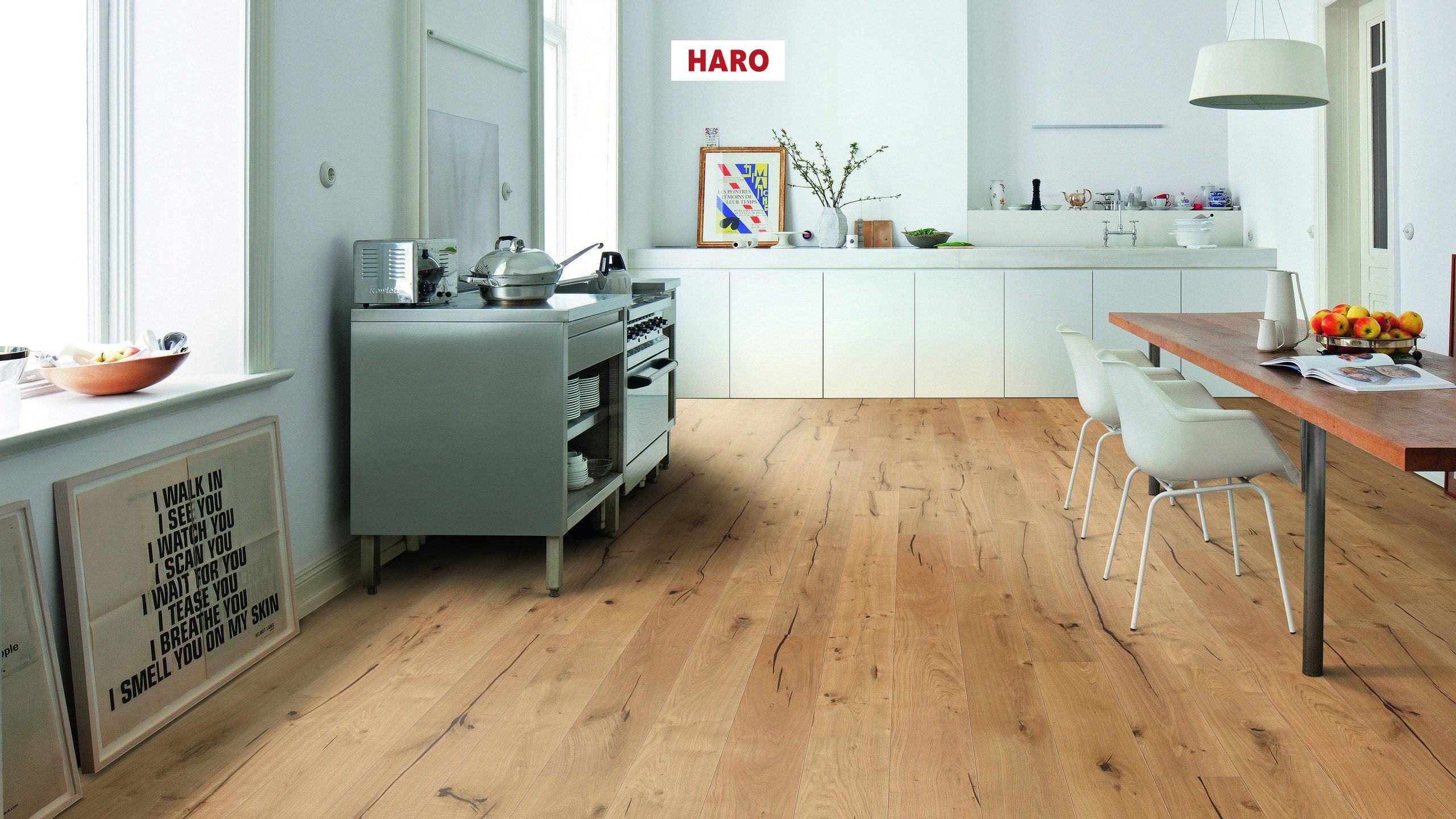 HARO PARKETGULV 2500 Plank 180 2V Eg Alabama børstet naturaLin plus Top Connect