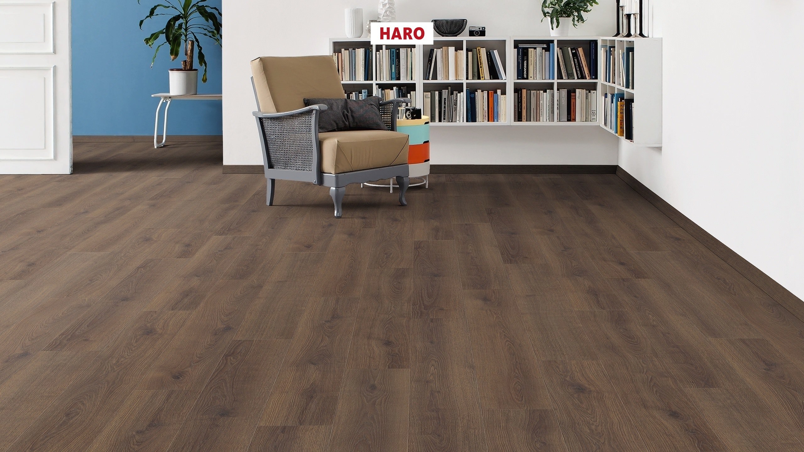 HARO Laminatgulv TRITTY 100 Plank 4V Eg Contura røget* authentic Silent CT Top Connect