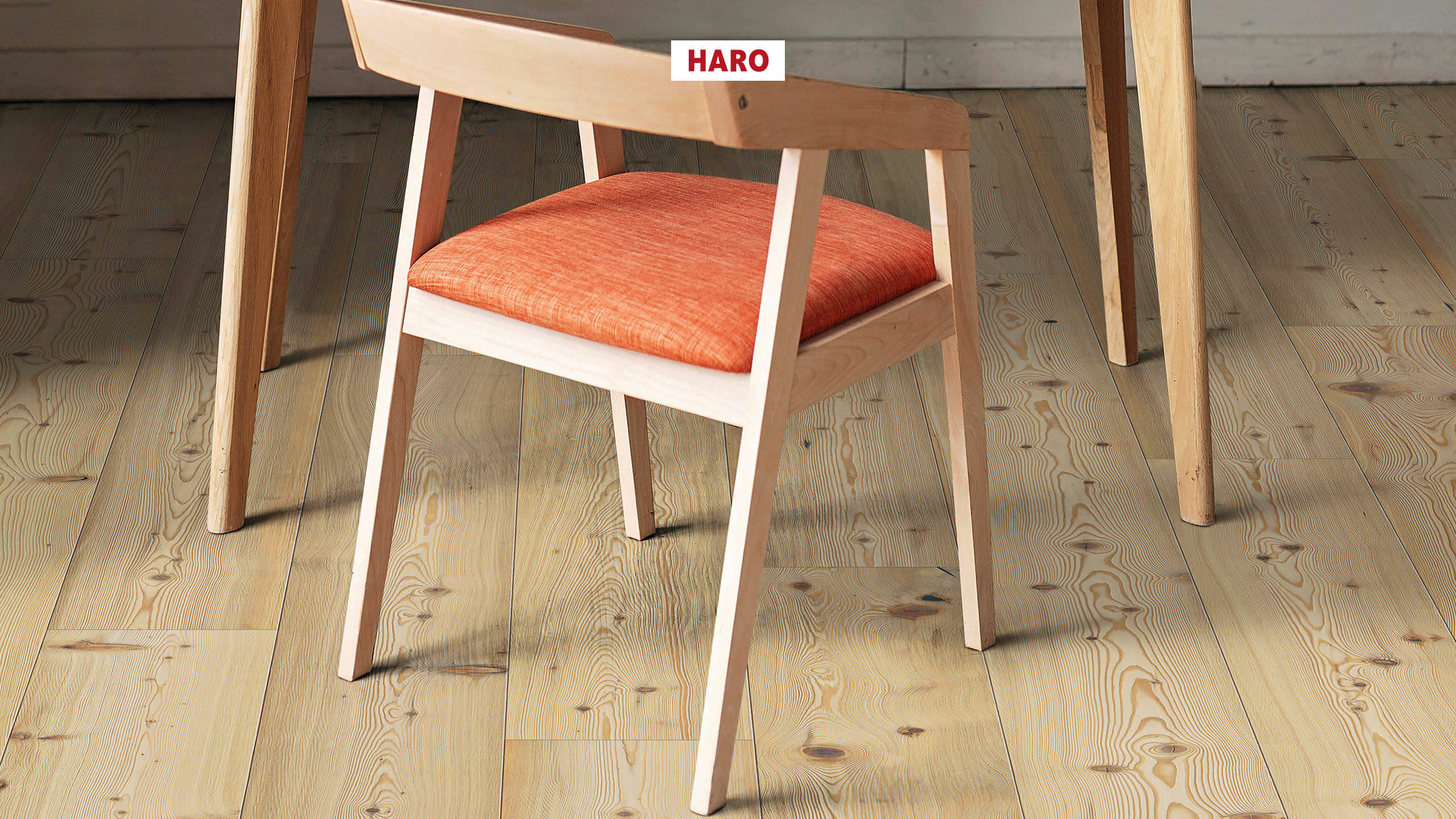 HARO PARKETGULV 4000 Plank 180 4V lærk purohvid Universal børstet naturaLin plus Top Connect