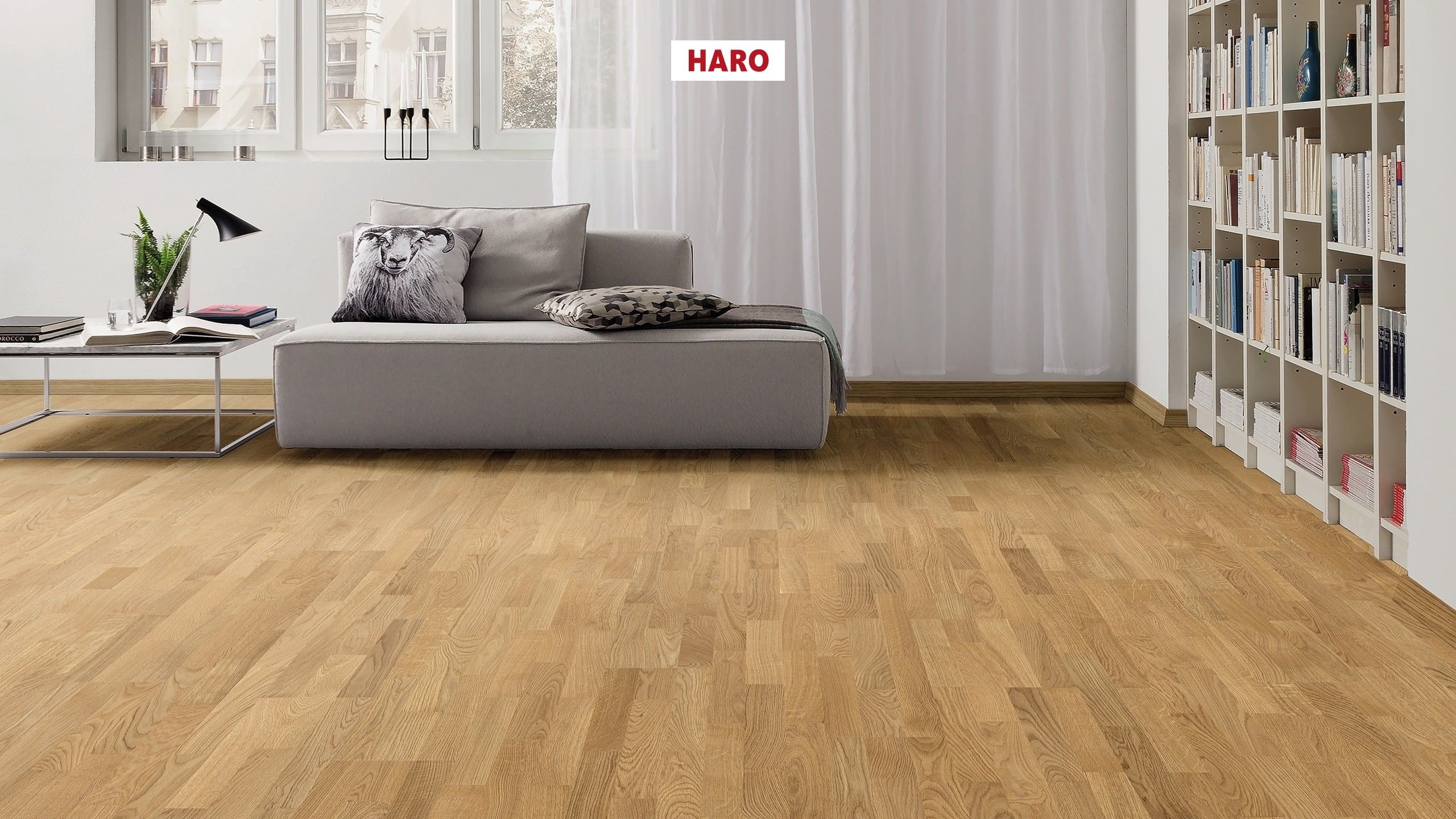 HARO Professional PARKETGULV 4000 3 Stav Eg natur børstet permaDur Top Connect