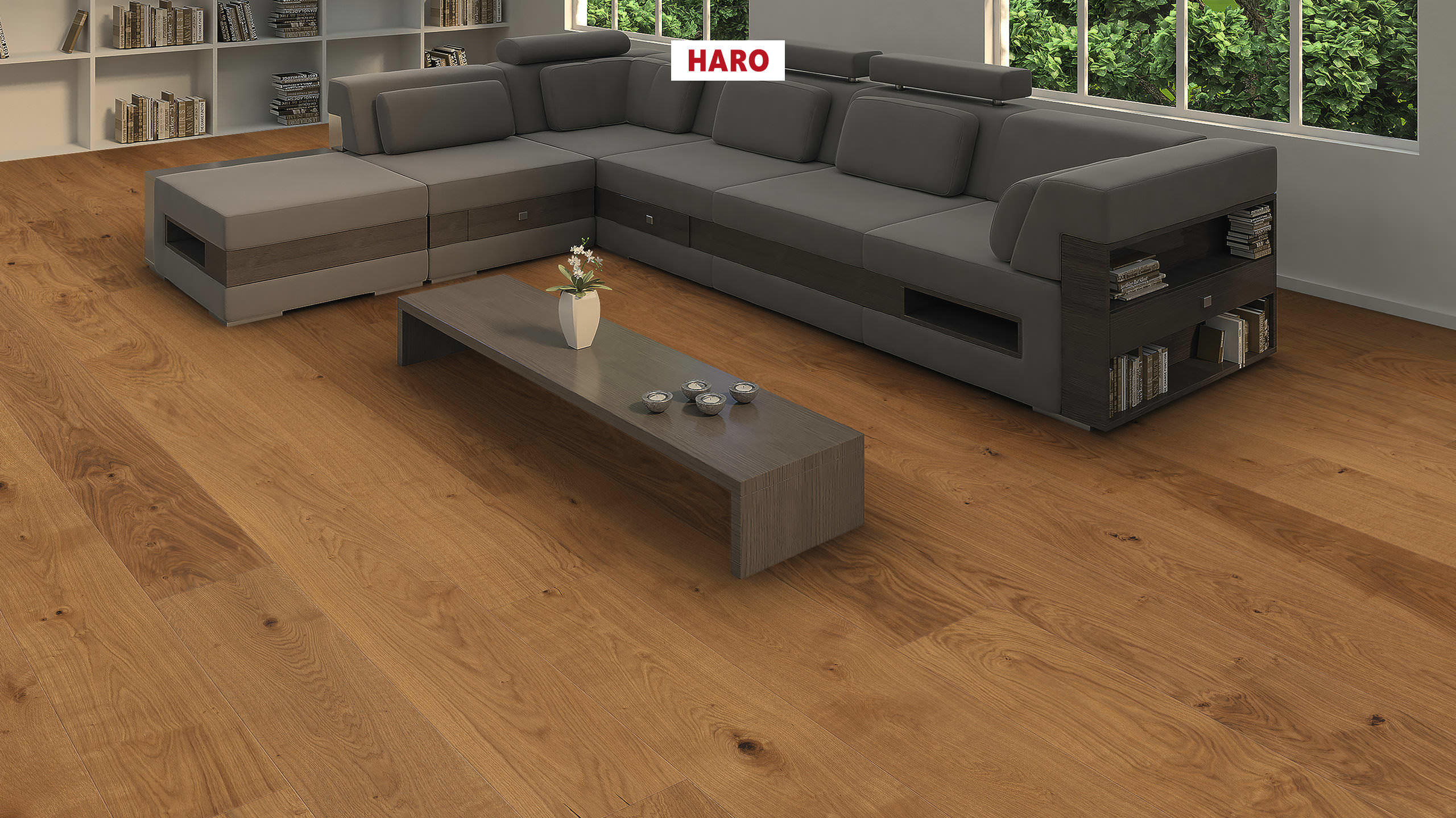 HARO PARKETGULV 4000 Plank Plaza 240 4V Eg Sauvage børstet naturaDur Top Connect