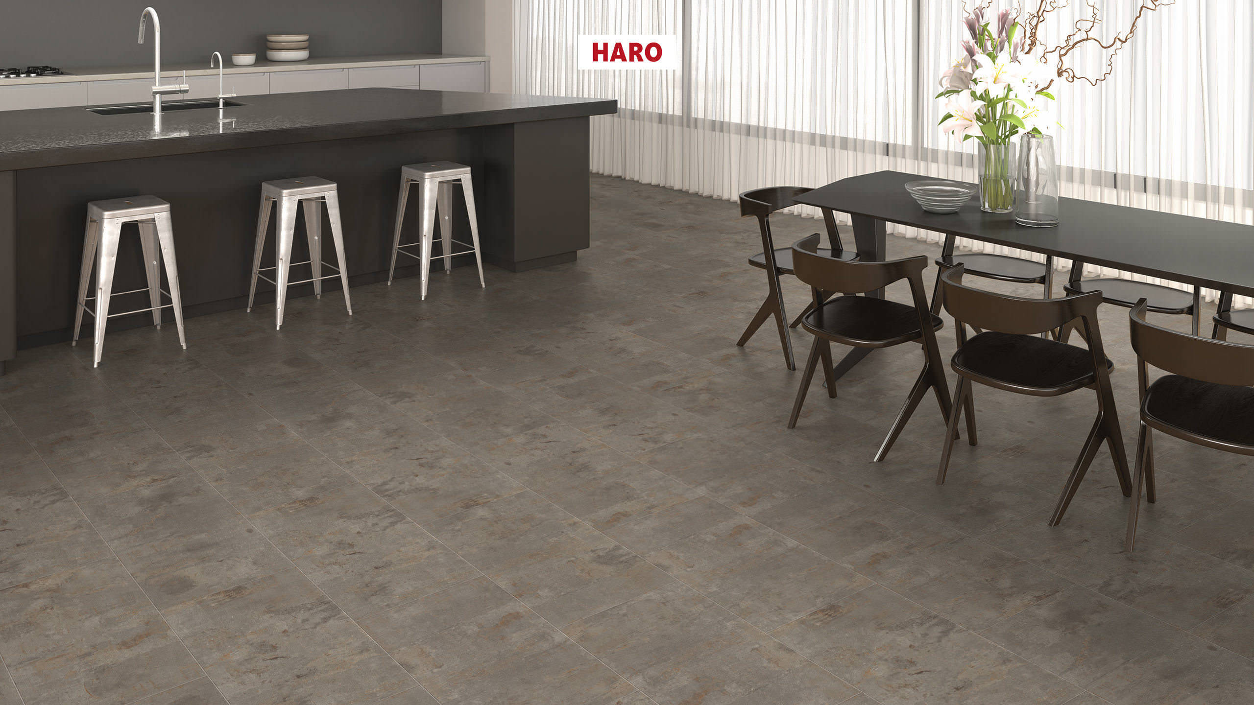 DISANO by HARO Project Piazza 4VM Industrial grey* sten struktur