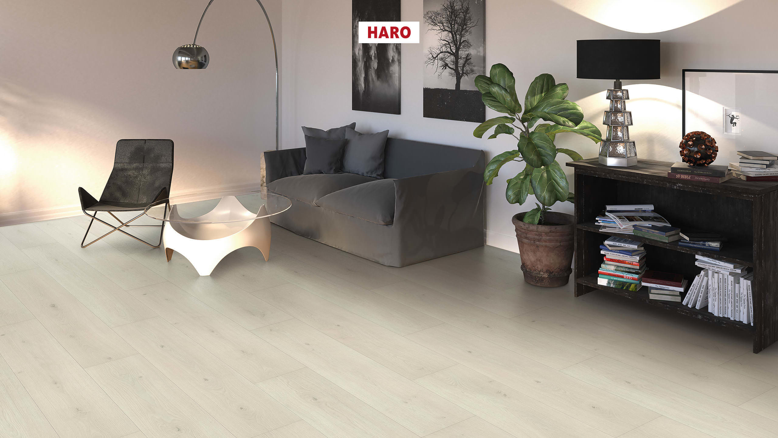 HARO Laminatgulv TRITTY 100 Campus 4V Eg Emilia hvid* authentic soft Top Connect