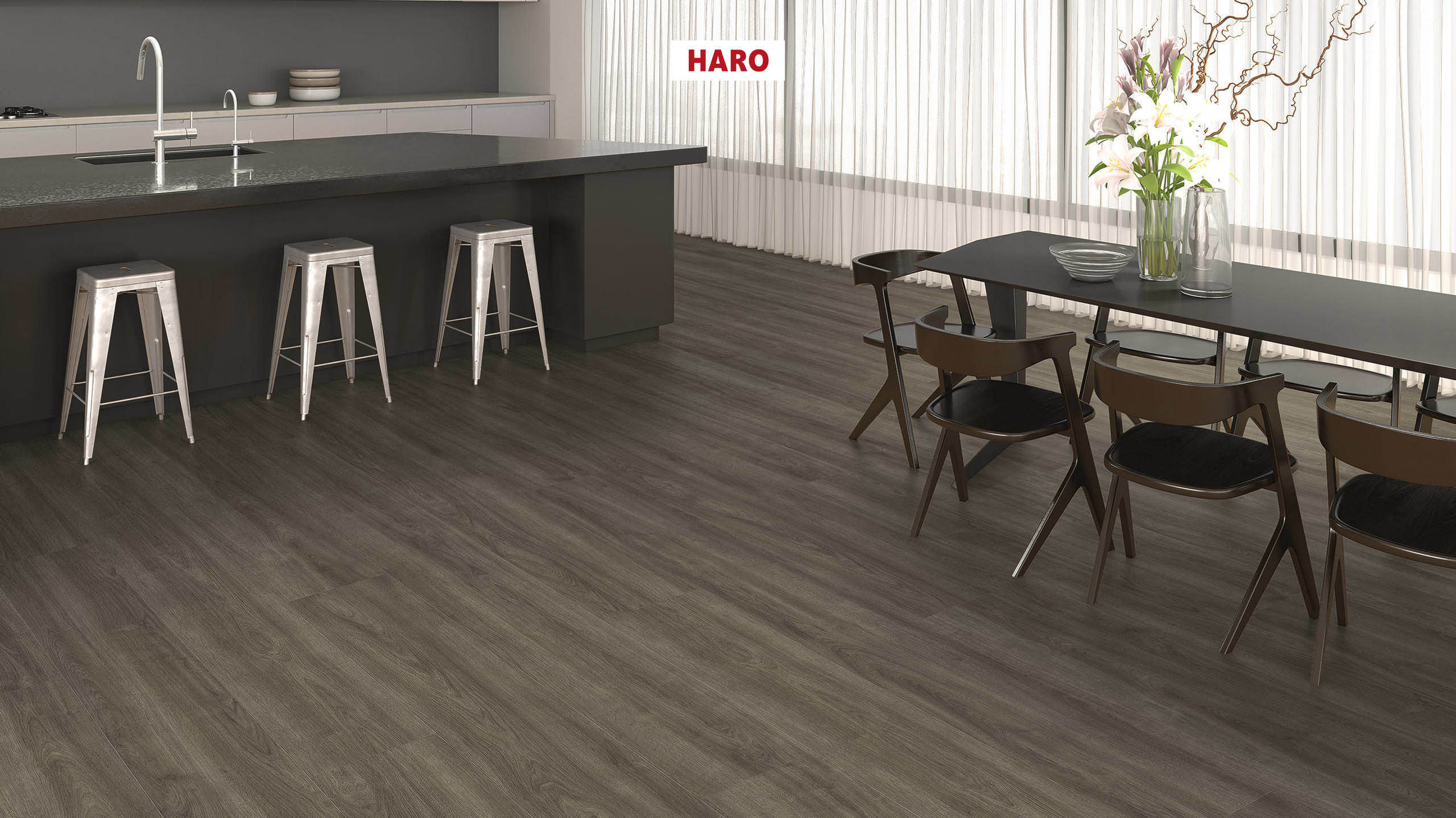 HARO Laminatgulv TRITTY 200 Aqua Gran Via 4V Eg Eleganza antikgrå* authentic Silent CT Top Connect