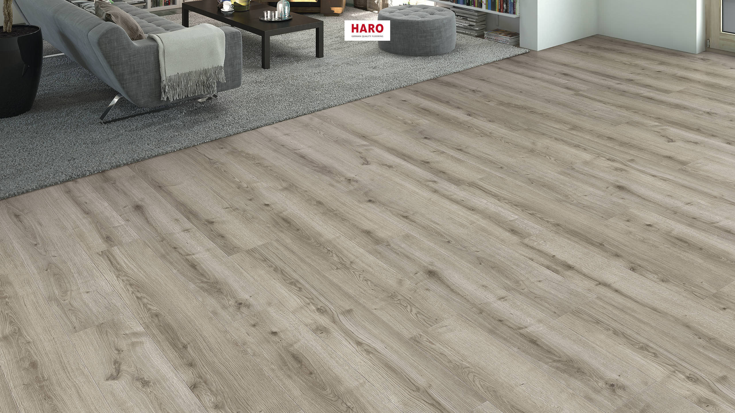 HARO Laminatgulv TRITTY 200 Aqua Gran Via 4V Eg Eleganza antikgrå* authentic Silent CT Top Connect