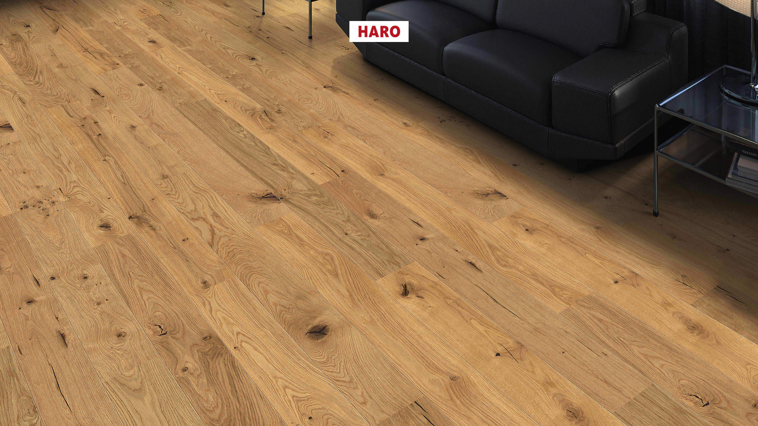 HARO PARKETGULV 4000 Plank 140 2V Eg Sauvage børstet permaDur Top Connect