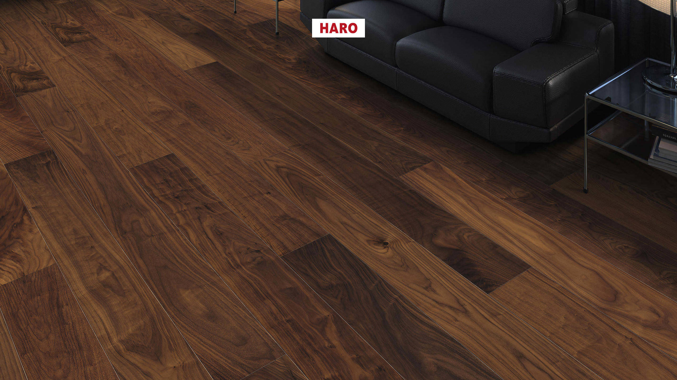 HARO PARKETGULV 4000 Plank 180 4V Amerikansk valnød Sauvage naturaLin plus Top Connect