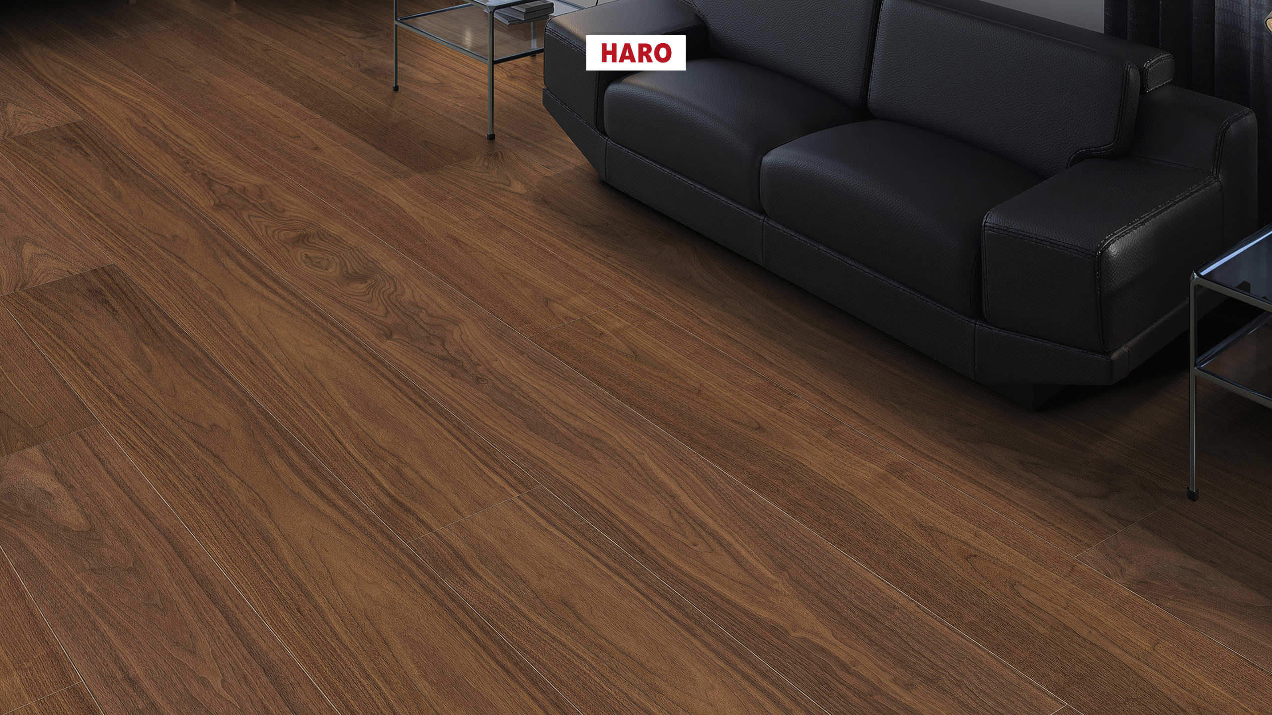 HARO Wood Performance Floor Multivo Plank 4V Amerikansk valnød børstet naturaDur plus Top Connect