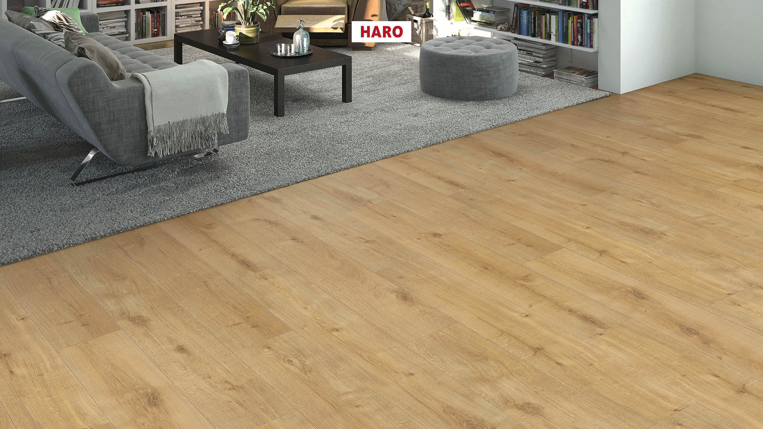 HARO Laminatgulv Specialudgave NKL31 Plank Eg Siena puro* børstet mat Silent Pro Top Connect
