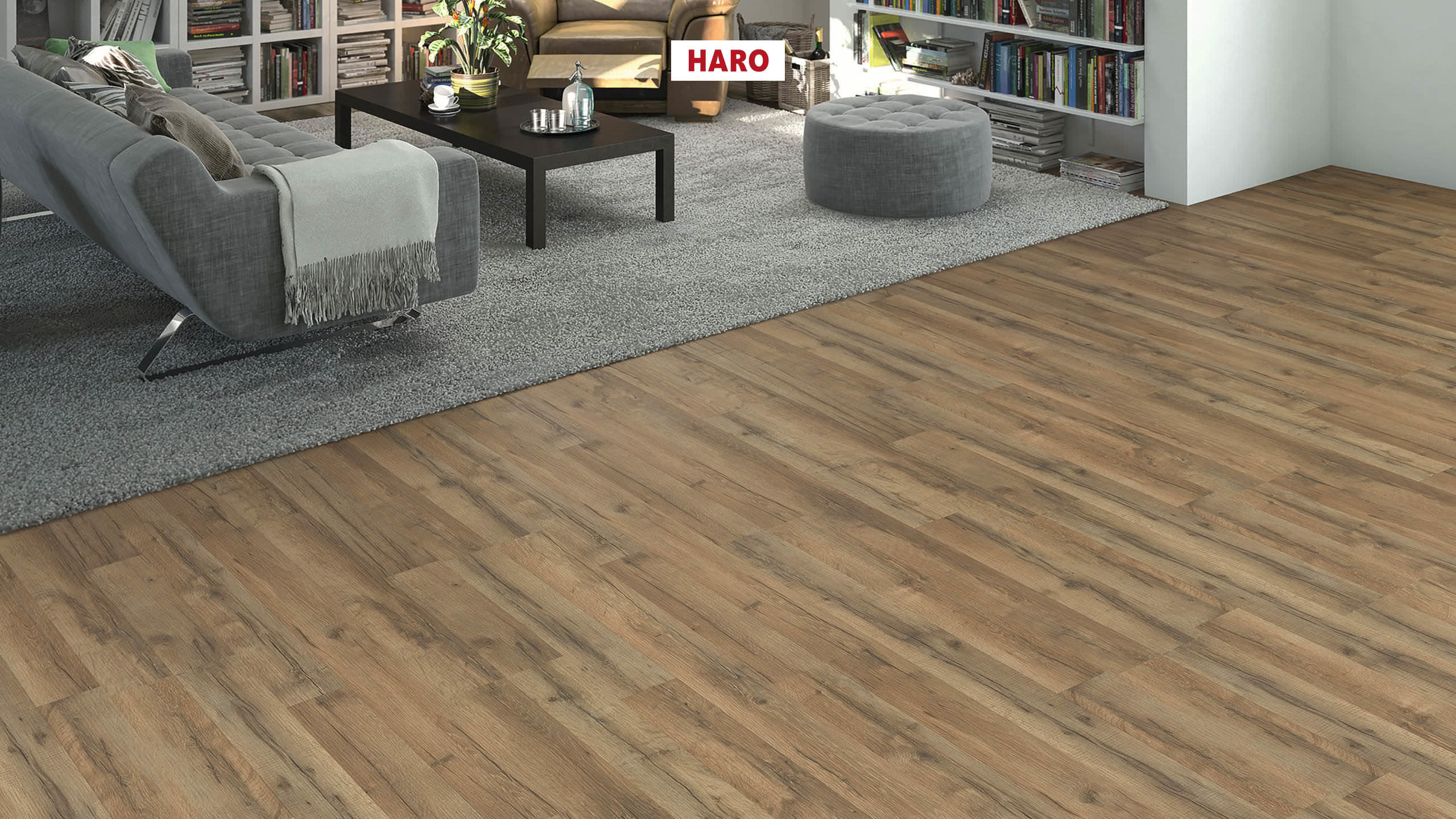 HARO Laminatgulv Specialudgave NKL31 2-stav Eg Calabria* børstet mat Top Connect