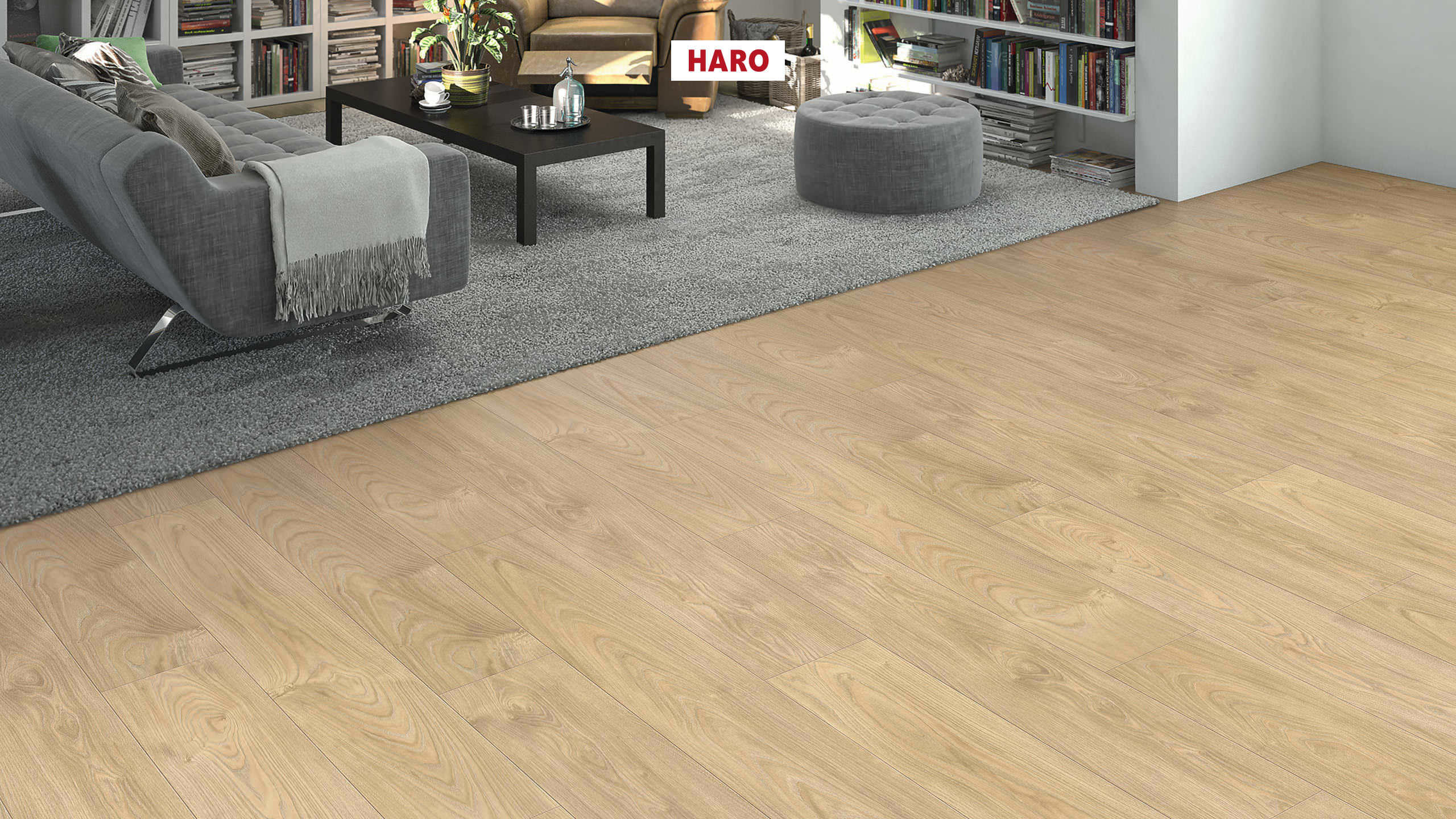 HARO Laminatgulv TRITTY 90 Plank 4V Kastanje Varese* authentic soft Silent Pro Top Connect