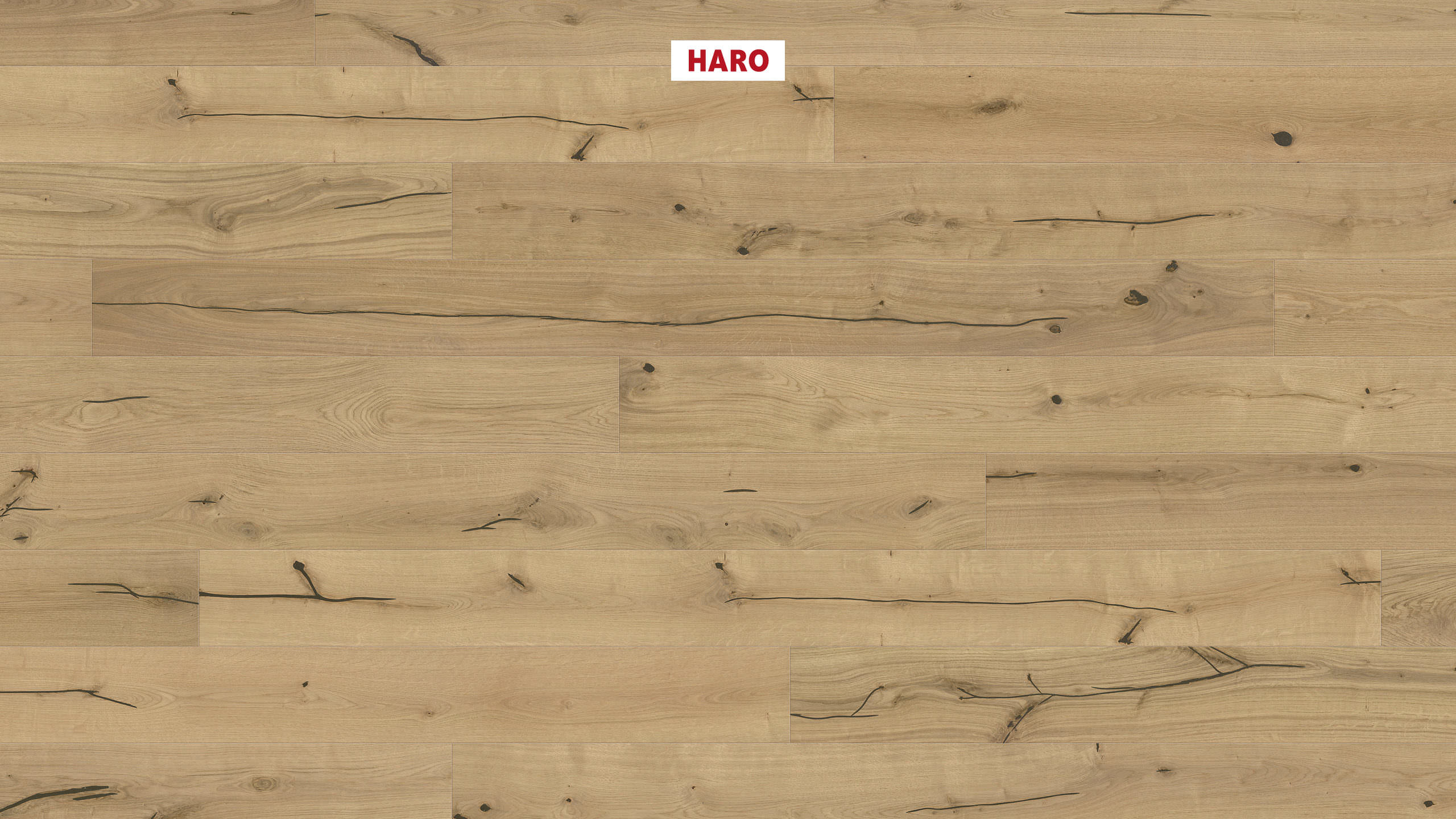 HARO PARKETGULV 4000 Plank 180 4V Eg invisible Alabama børstet naturaLin plus Top Connect