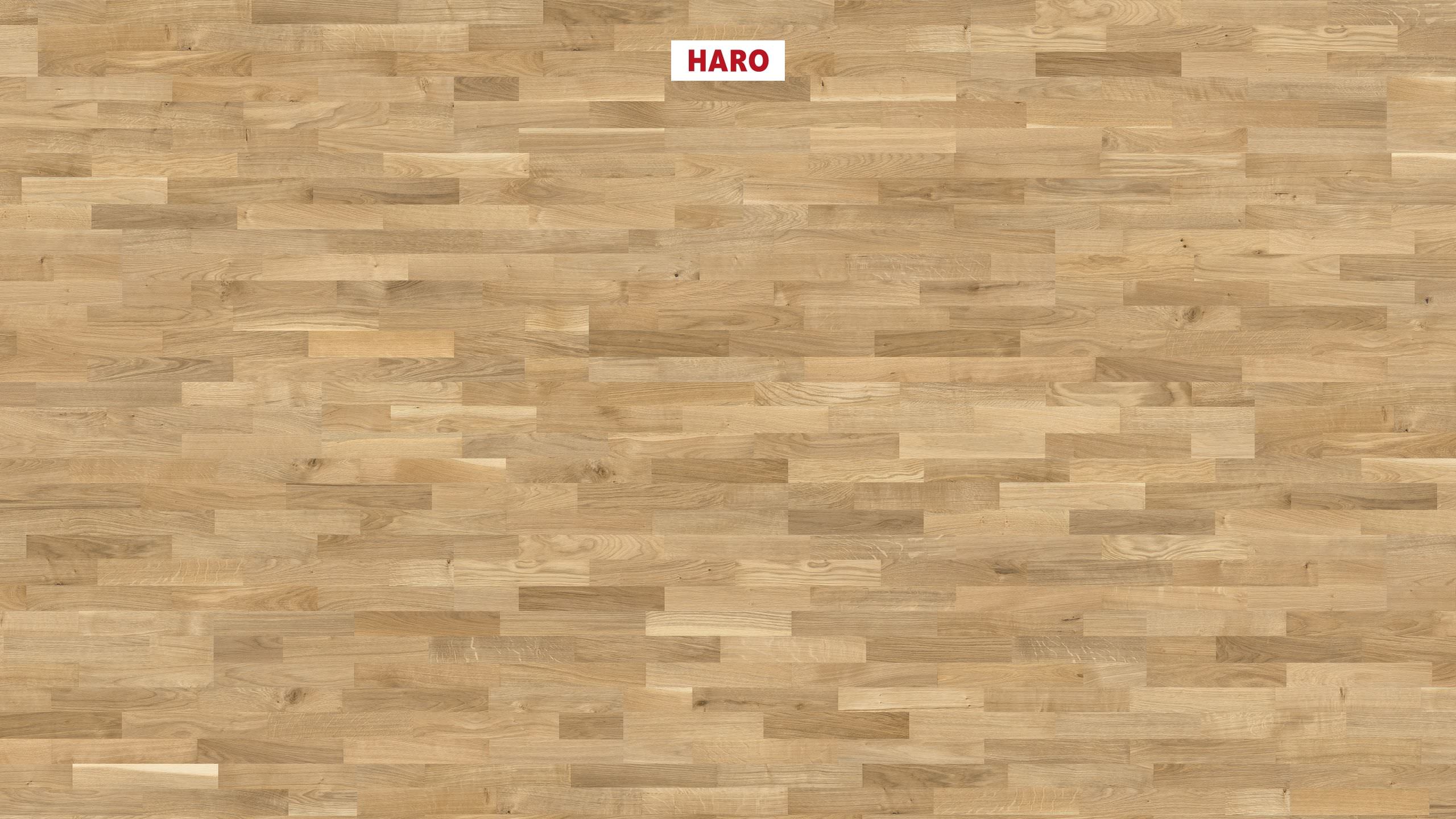 HARO PARKETGULV 2500 3 Stav Eg invisible Favorit børstet naturaDur Top Connect