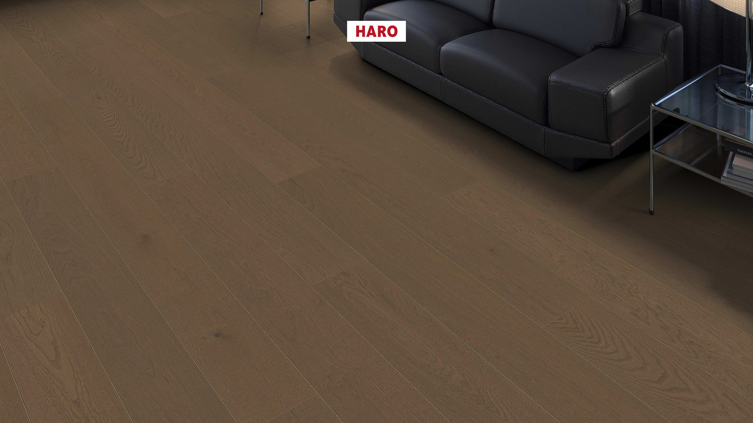 HARO PARKETGULV 4000 Plank 180 4V Eg greige Markant børstet naturaDur Top Connect