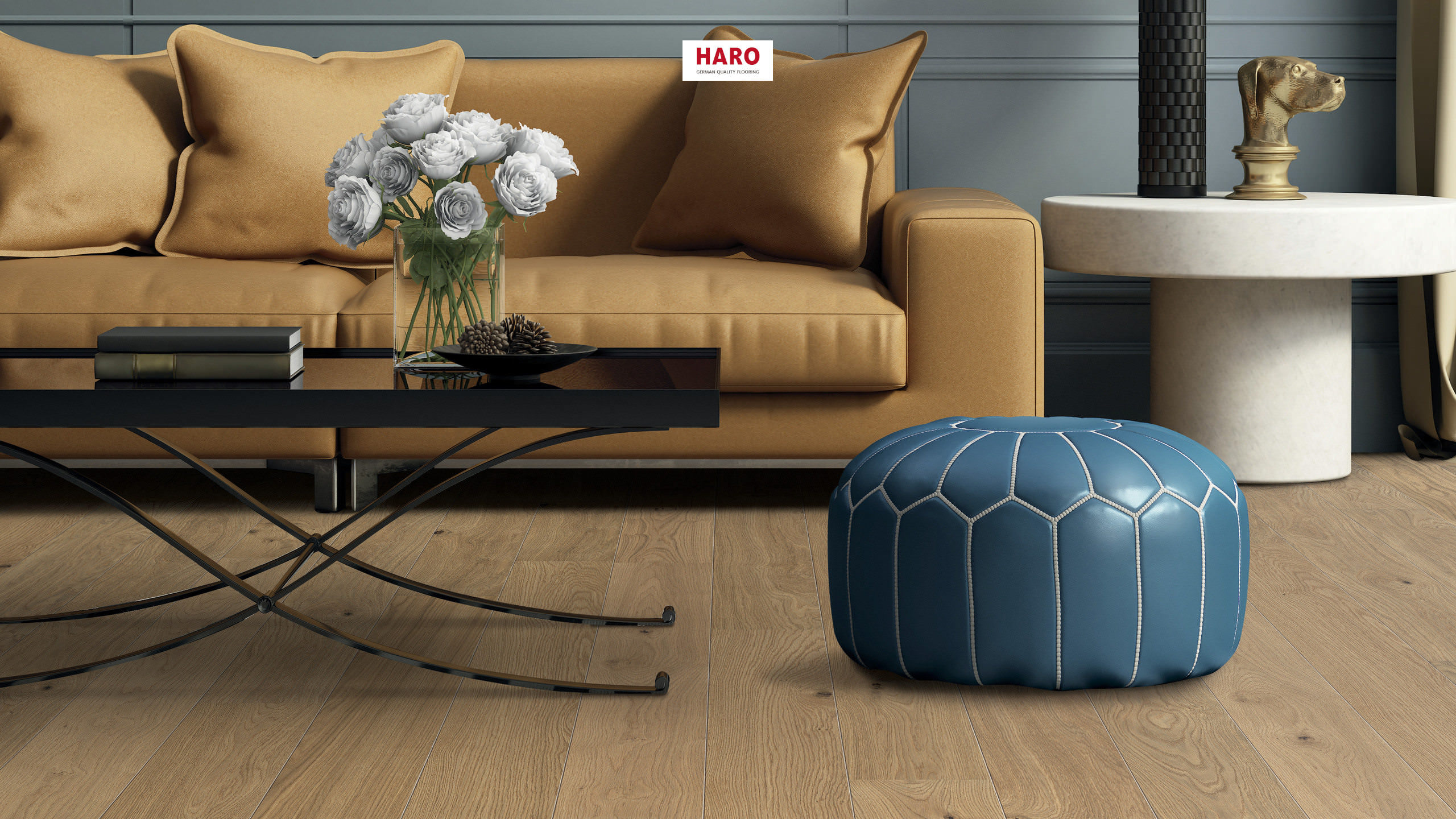 HARO PARKETGULV 2500 Plank 180 2V Eg Markant børstet naturaDur Top Connect