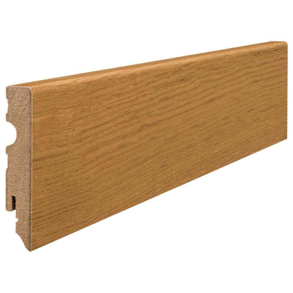Stecksockelleiste MDF-Kern 15x80mm Kubus 2,2m furniert geölt Eiche