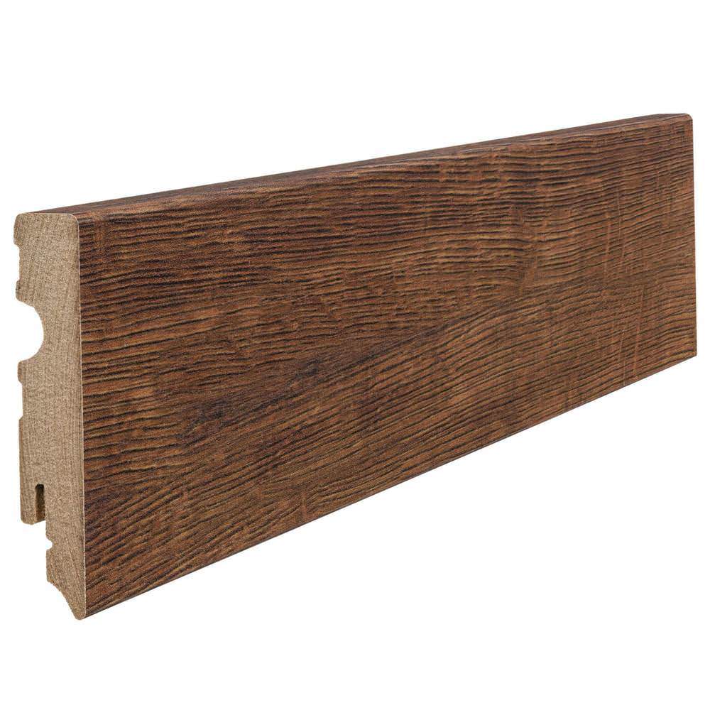 Stecksockelleiste 15x80mm Kubus 2,2m MDF-foliert Eiche italica geräuchert*