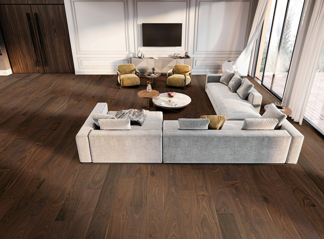 HARO PARKETT 4000 Landhausdiele 180 4V Amerikanischer Nussbaum Markant naturaLin plus Top Connect