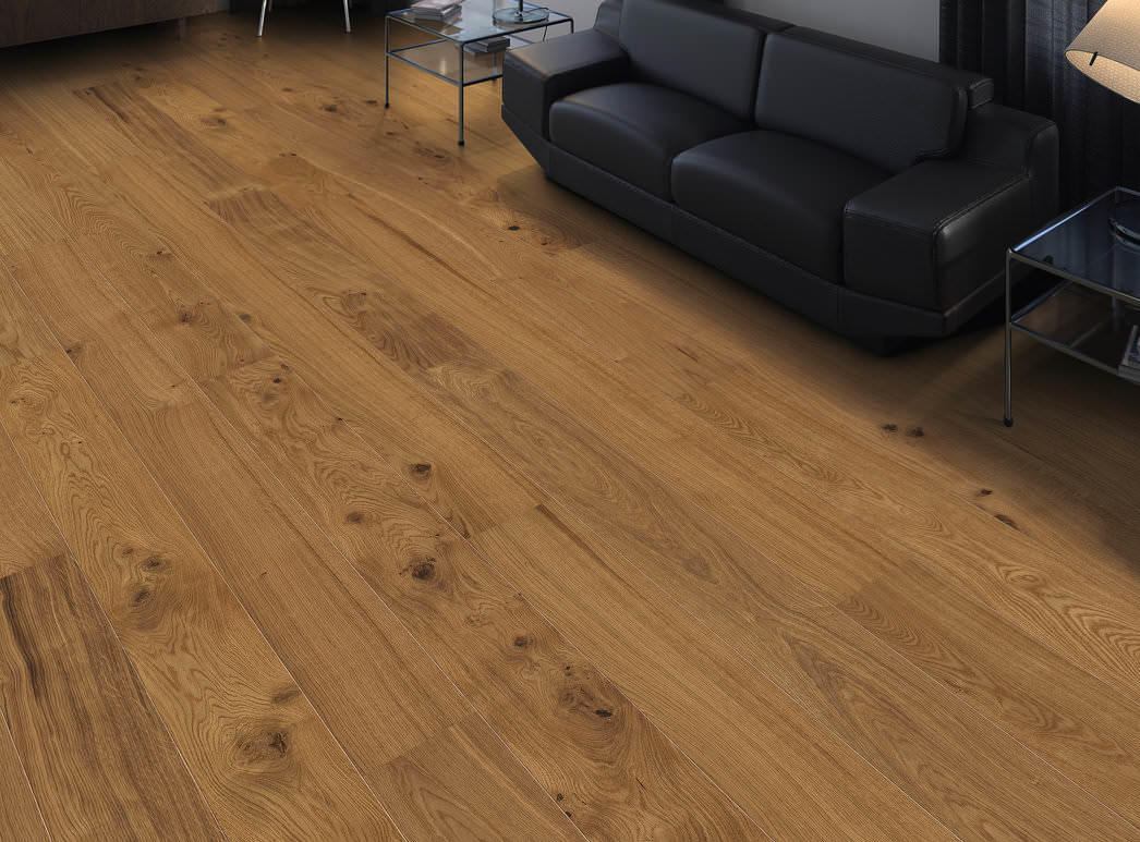 HARO PARKETT 3500 HDF Landhausdiele 2V Eiche Universal strukturiert permaDur Top Connect