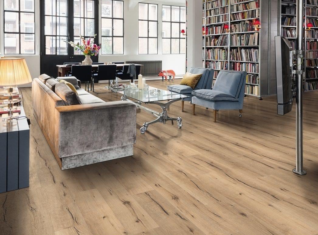 HARO Laminatboden TRITTY 90 Landhausdiele 4V Eiche italica creme* authentic Silent Pro Top Connect