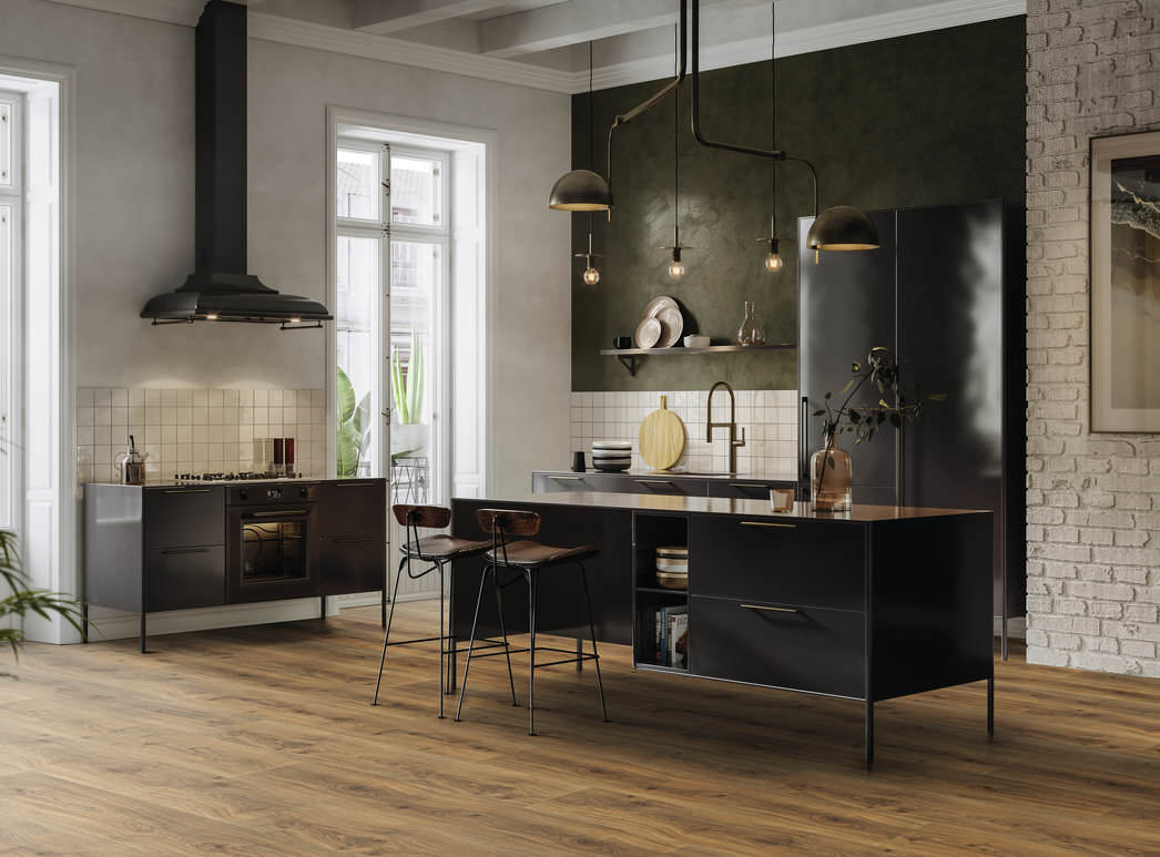 HARO Laminatboden TRITTY 100 Gran Via 4V Eiche Emilia Honig* authentic soft Silent CT Top Connect