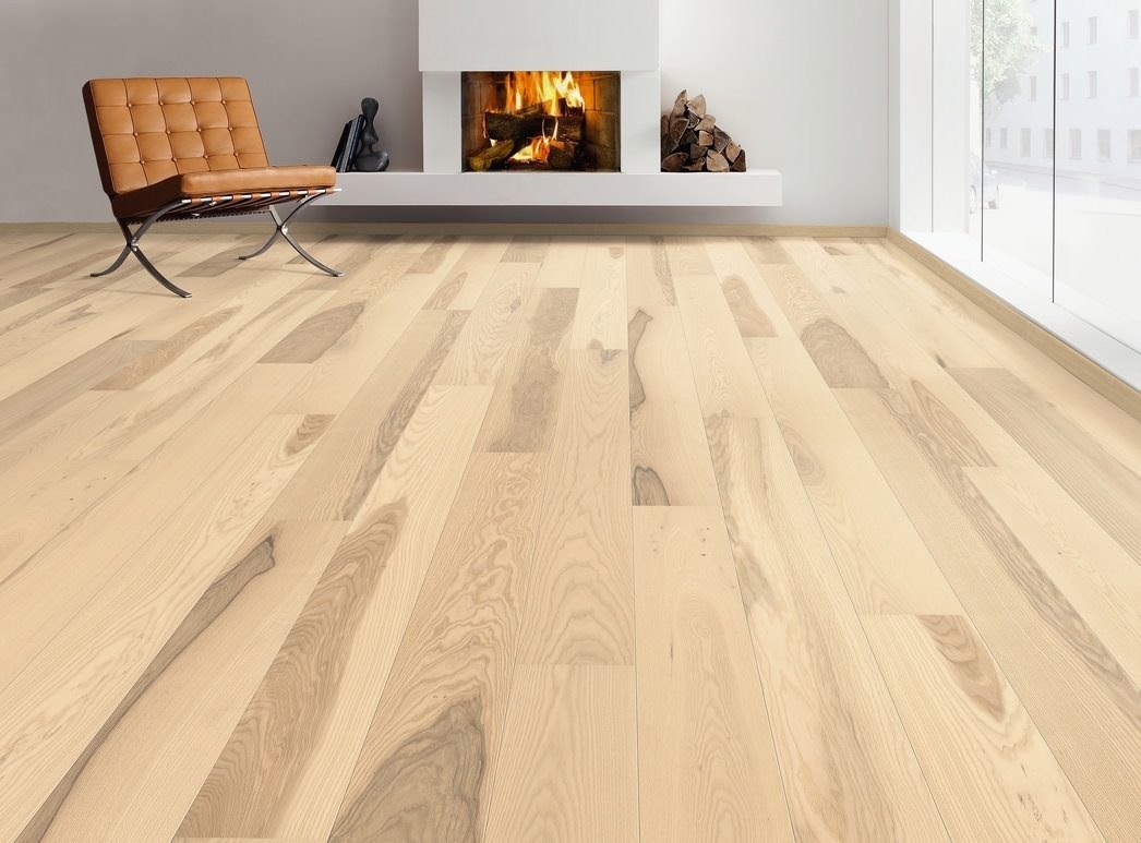 HARO PARKETT 4000 Landhausdiele 180 2V Esche lichtweiß Universal strukturiert permaDur Top Connect