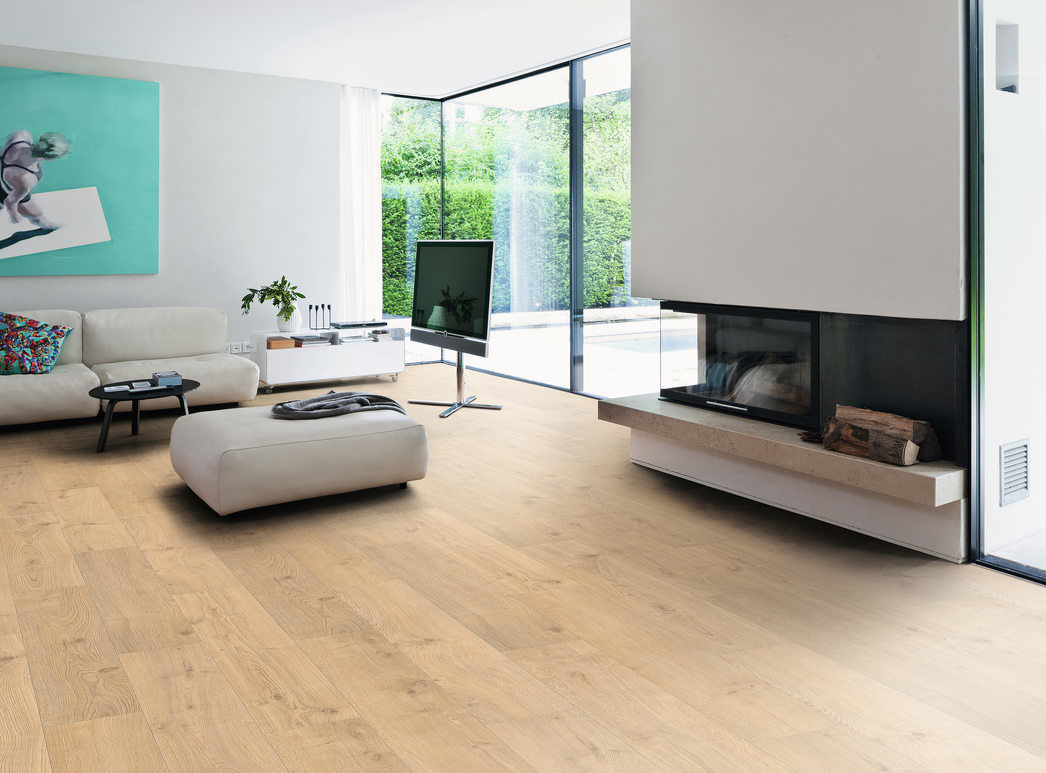 HARO Laminatboden TRITTY 200 Aqua Landhausdiele 4V Eiche Portland puro* authentic Silent CT Top Connect