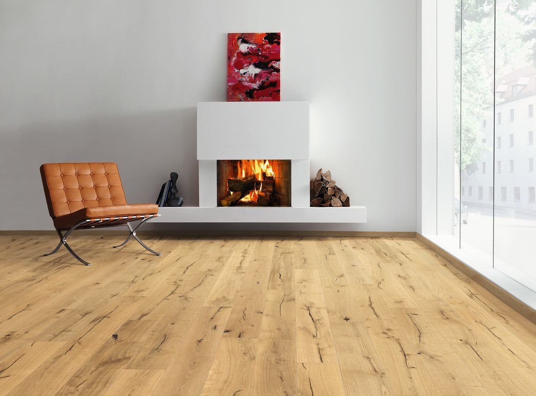 Produktbild 1 Landhausdiele 2VM Eiche Westerwald strukturiert