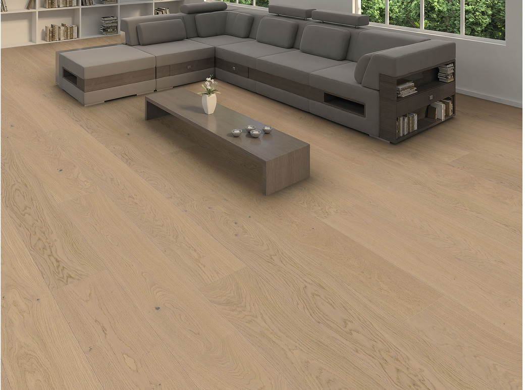 Produktbild 2 Landhausdiele Plaza 240 4V Eiche sandgrau Markant strukturiert