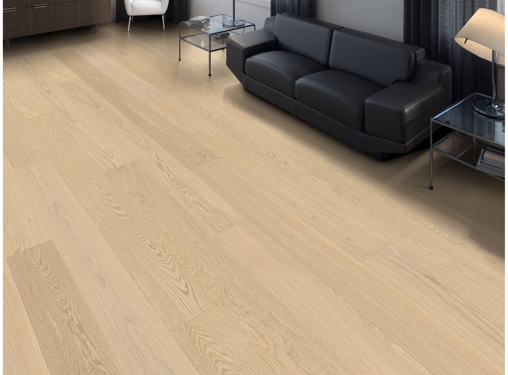 HARO PARKETT 4000 Landhausdiele 180 4V Eiche lichtweiß Exklusiv strukturiert naturaLin plus Top Connect