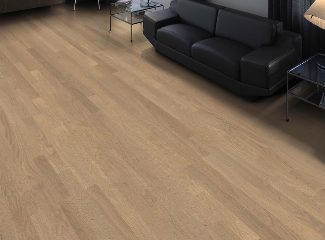 HARO PARKETT 4000 Stab Allegro Eiche sandgrau Naturale strukturiert naturaDur Nut & Feder