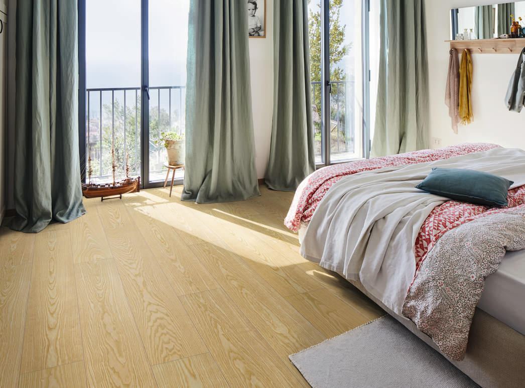 HARO Holz-Performanceboden Multivo Landhausdiele 1-Stab 4V Esche strukturiert naturaDur plus Top Connect