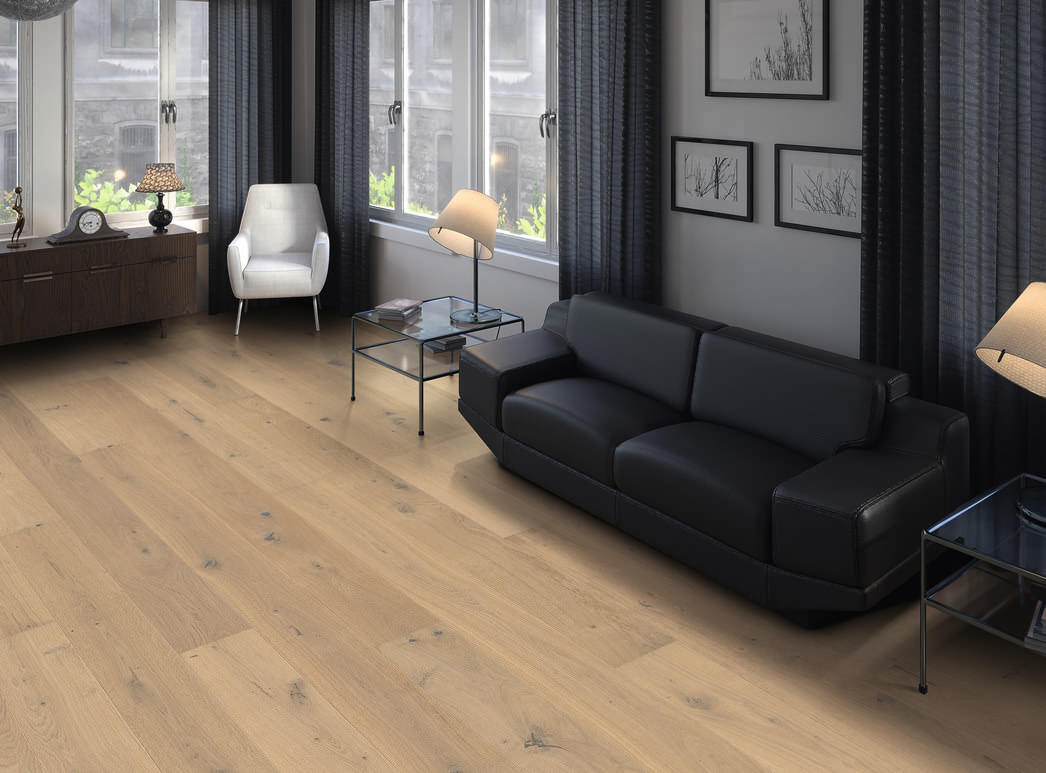 HARO PARKETT 4000 Landhausdiele 180 4V Eiche lichtweiß Sauvage strukturiert naturaDur Top Connect