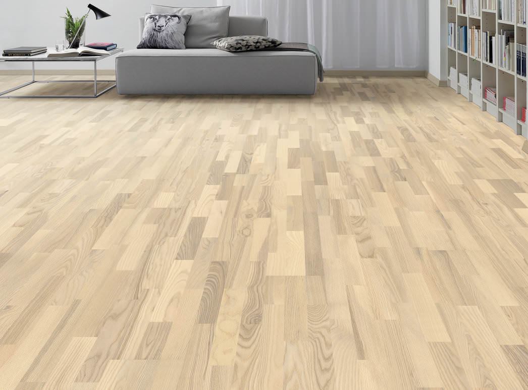 HARO PARKETT 2500 Schiffsboden Esche lichtweiß Favorit strukturiert naturaDur Top Connect