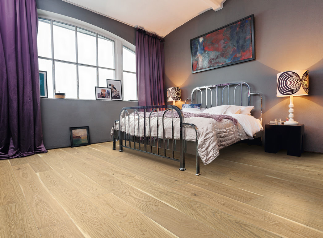 HARO PARKETT 4000 Landhausdiele 180 4V Eiche Jubiläumsedition Hell natürlich strukturiert naturaDur Top Connect