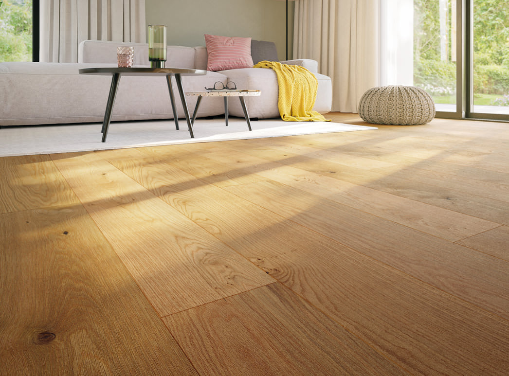 HARO PARKETT 4000 1750 mm Landhausdiele 180 4V Eiche Elegant strukturiert matt versiegelt Top Connect
