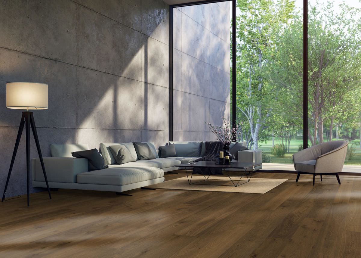 Produktbild 1 Landhausdiele Plaza 240 4V Raucheiche Universal strukturiert