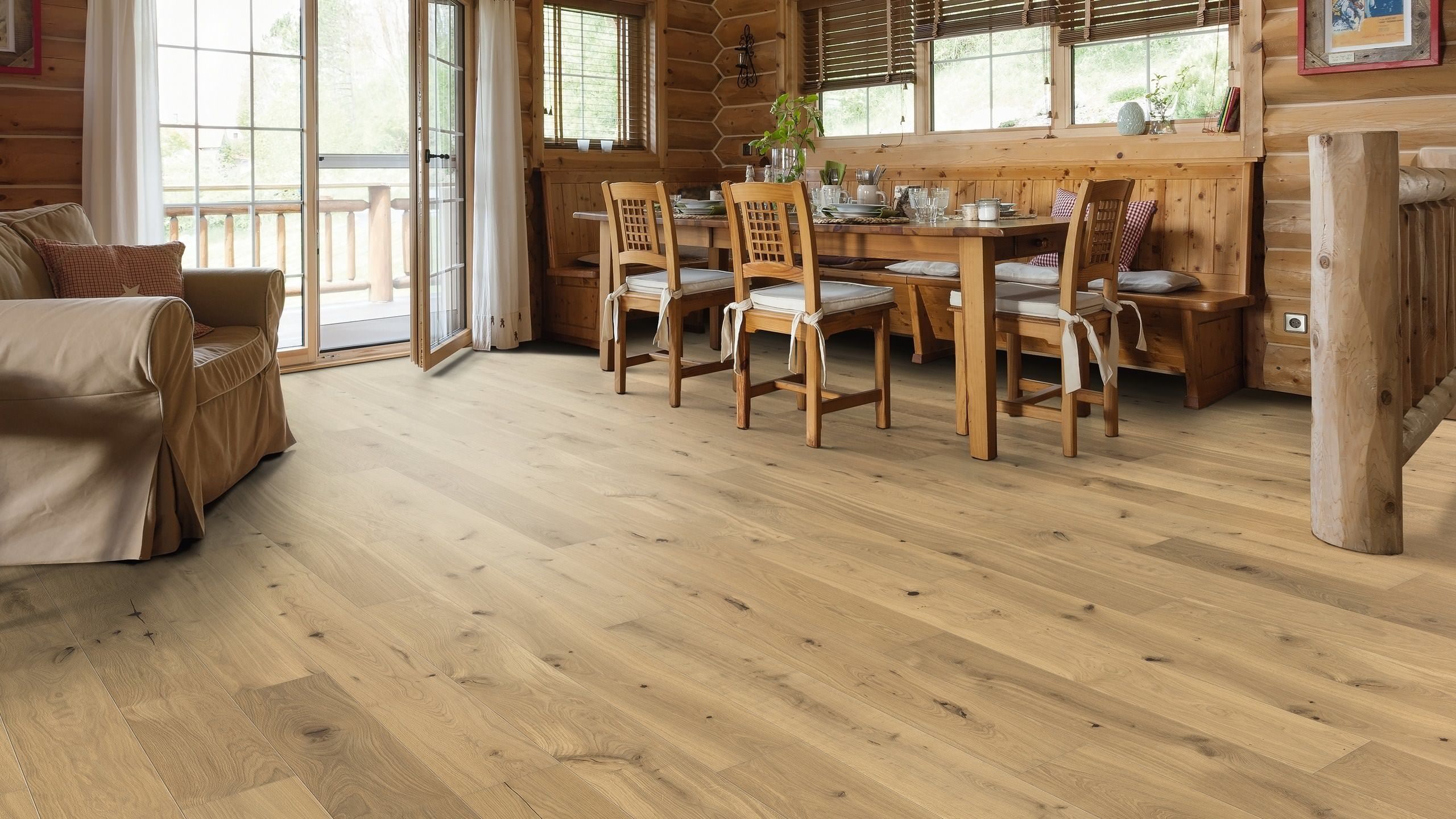 HARO PARKETT 4000 Landhausdiele 180 4V Eiche invisible Sauvage strukturiert naturaLin plus Top Connect